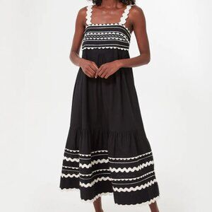 Sea New York Black Ryleigh Ric Rac Sleeveless Dress in Size Medium